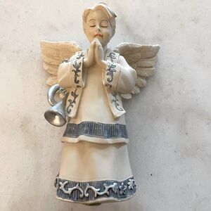 Sarah’s Angels Ceramic Angel Figurine with Blue Accents